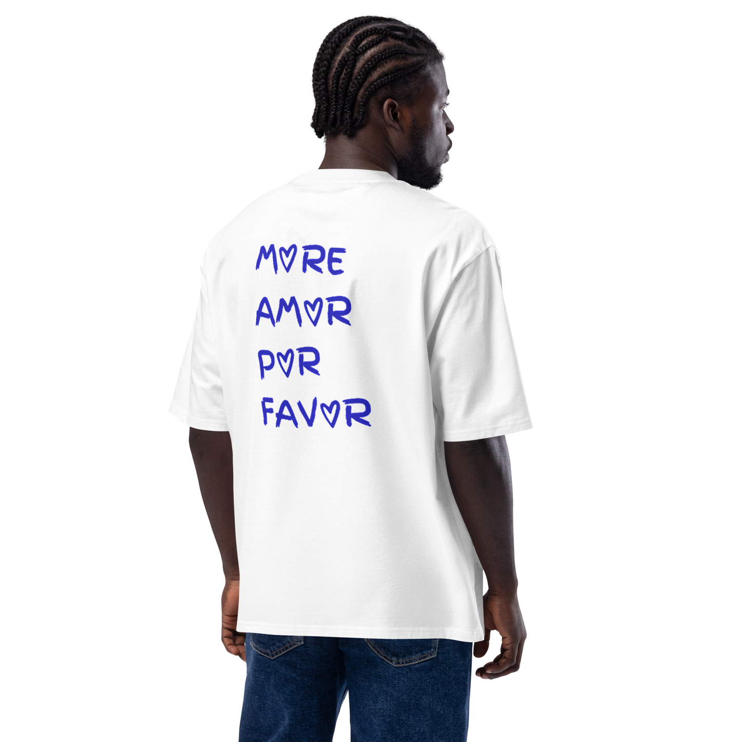 T-shirt Oversize More Amor Bleu
